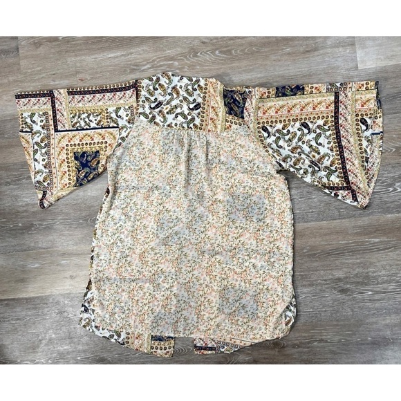 Umgee Sz S Paisley Floral Print Kimono Jacket Patchwork NEW NWT - Picture 7 of 9